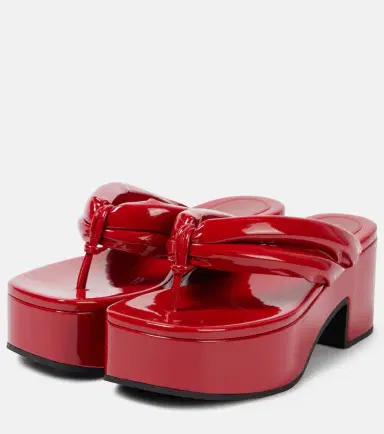 Dries Van Noten 60 patent leather thong sandals | Thumbnail 4