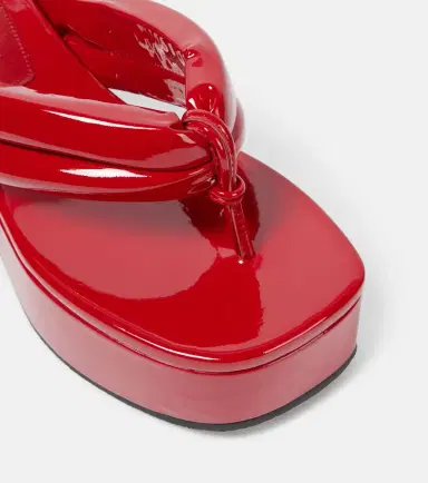 Dries Van Noten 60 patent leather thong sandals | Thumbnail 5
