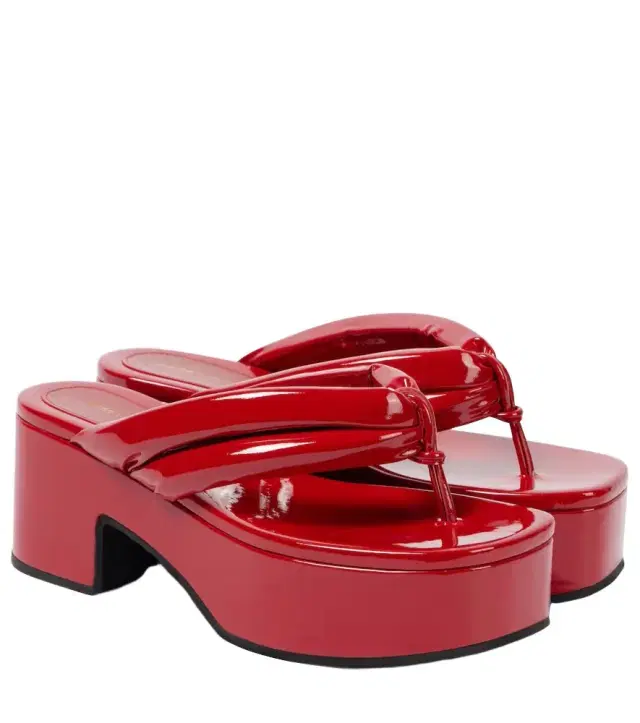 Dries Van Noten 60 patent leather thong sandals
