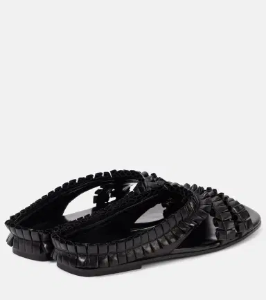 Dries Van Noten Ruffled leather sandals | Thumbnail 4