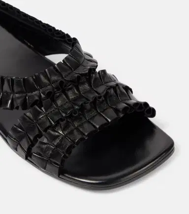 Dries Van Noten Ruffled leather sandals | Thumbnail 5