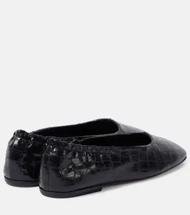 Dries Van Noten Croc-effect leather ballet flats | Thumbnail 2