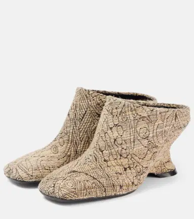 Dries Van Noten Jacquard wedge mules | Thumbnail 4