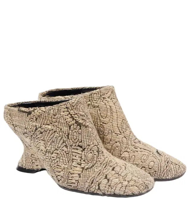 Dries Van Noten Jacquard wedge mules