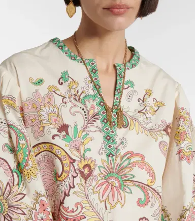 Etro Printed cotton top | Thumbnail 4