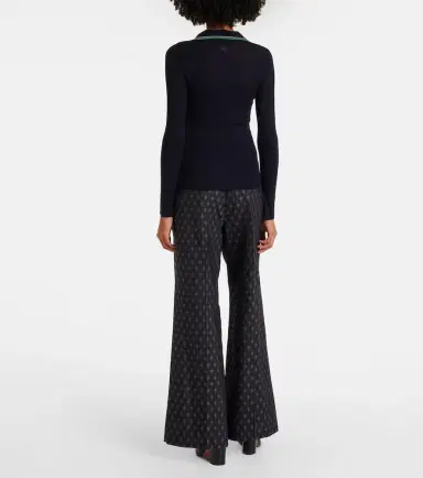 Etro Printed wool and cotton polo sweater | Thumbnail 4