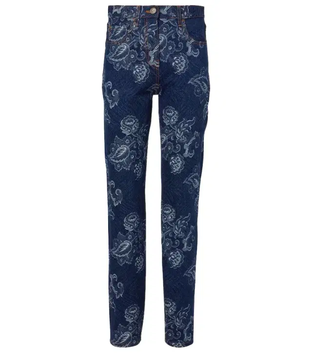 Etro Floral jacquard slim jeans
