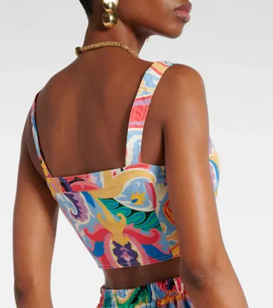 Etro Printed cotton crop top | Thumbnail 2