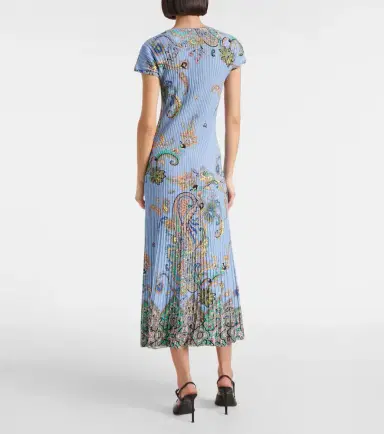 Etro Printed cotton-blend midi dress | Thumbnail 3