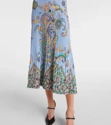 Etro Printed cotton-blend midi dress | Thumbnail 4