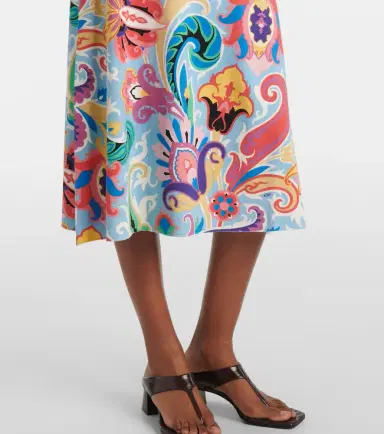 Etro Paisley silk-blend midi dress | Thumbnail 3