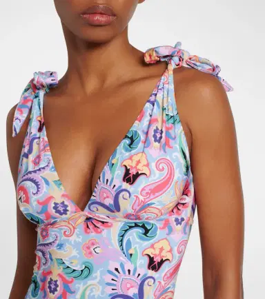 Etro Printed bow-detail swimsuit | Thumbnail 2