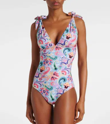 Etro Printed bow-detail swimsuit | Thumbnail 3