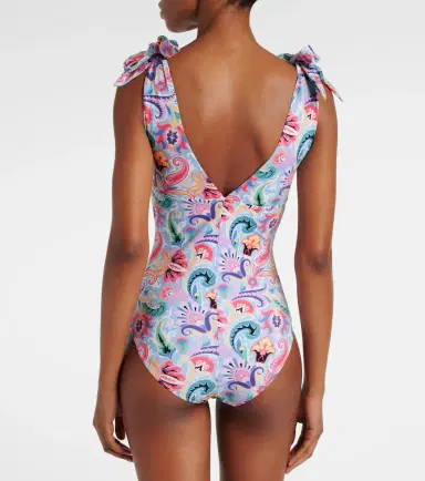 Etro Printed bow-detail swimsuit | Thumbnail 4