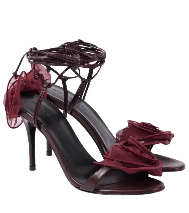 Magda Butrym 90 floral-appliqué leather sandals