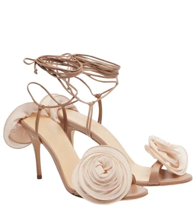 Magda Butrym Floral-appliqué leather sandals