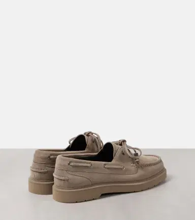 Brunello Cucinelli Monili suede boat shoes | Thumbnail 4