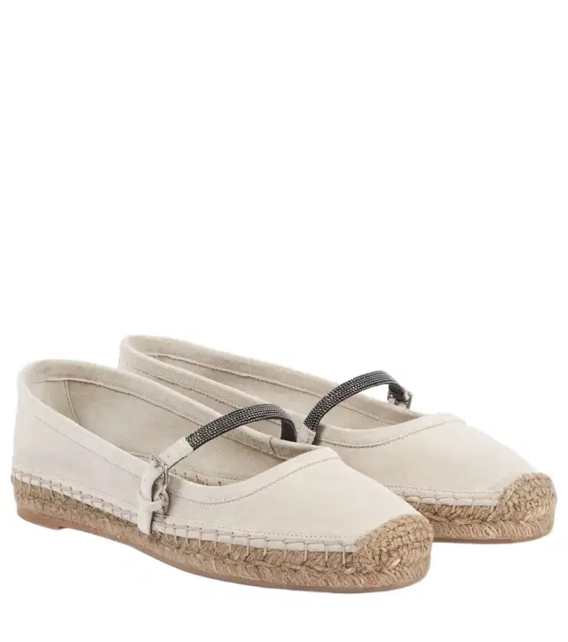 Brunello Cucinelli Monili suede espadrilles