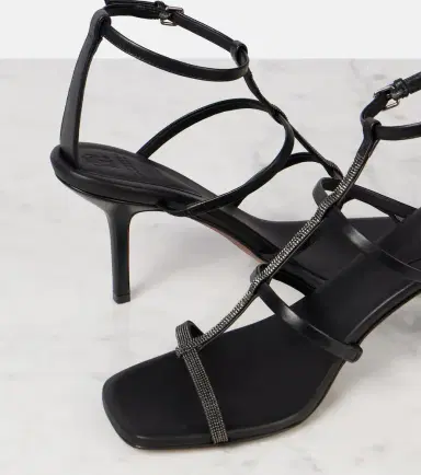 Brunello Cucinelli Monili leather sandals | Thumbnail 3