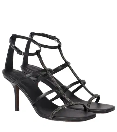 Brunello Cucinelli Monili leather sandals | Thumbnail 1
