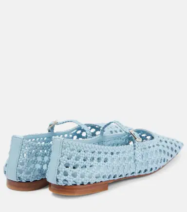 Souliers Martinez Paris woven leather ballet flats | Thumbnail 3