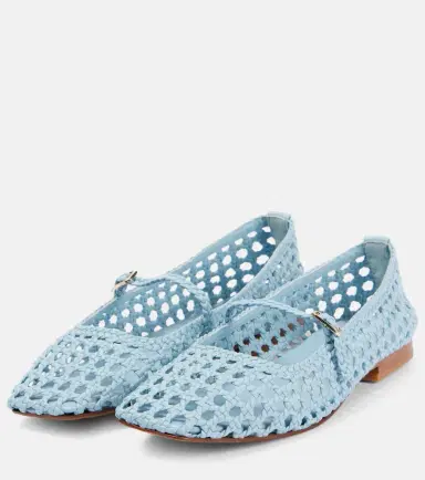 Souliers Martinez Paris woven leather ballet flats | Thumbnail 4