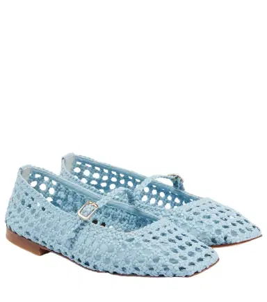 Souliers Martinez Paris woven leather ballet flats | Thumbnail 1