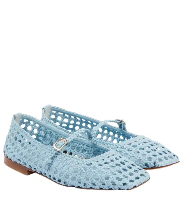 Souliers Martinez Paris woven leather ballet flats