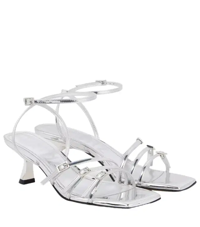 Souliers Martinez Teresa 60 metallic leather sandals