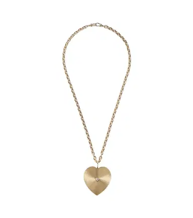 Marie Lichtenberg Heart Jumbo 18kt gold pendant necklace with diamond | Thumbnail 1 Marie Lichtenberg Heart Jumbo 18kt gold pendant necklace with diamond | Thumbnail 1