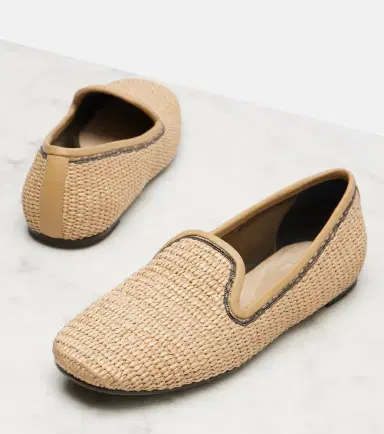Brunello Cucinelli Monili raffia loafers | Thumbnail 4