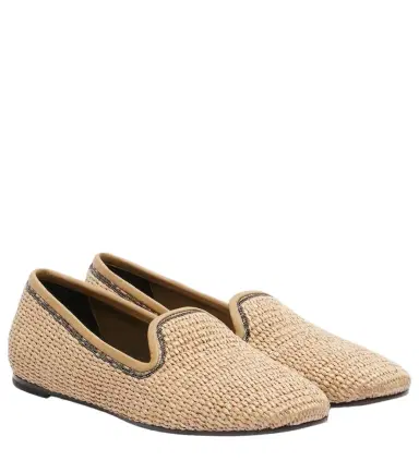 Brunello Cucinelli Monili raffia loafers | Thumbnail 1
