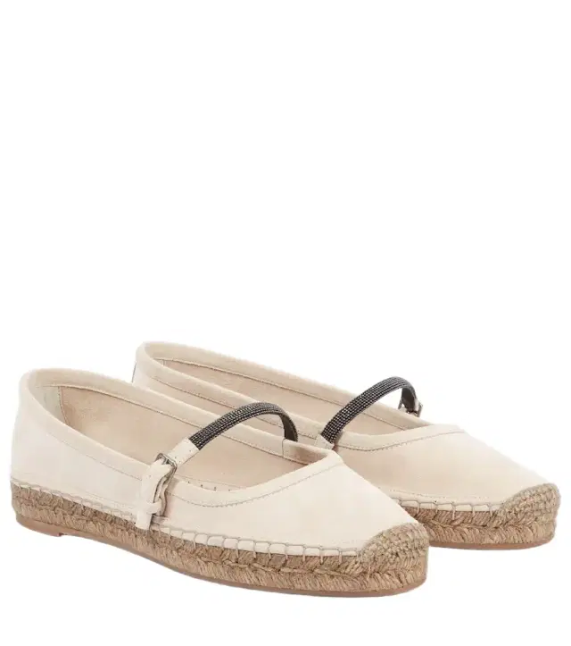 Brunello Cucinelli Monili suede espadrilles