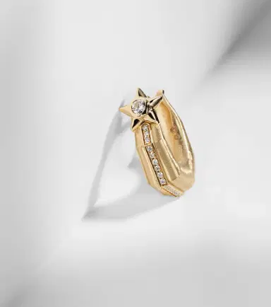 Marie Lichtenberg Baba Small 18kt gold single earring with diamonds | Thumbnail 5 Marie Lichtenberg Baba Small 18kt gold single earring with diamonds | Thumbnail 5