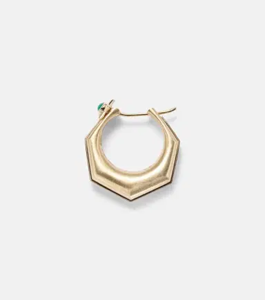 Marie Lichtenberg Baba Large 18kt gold single earring with diamonds and emerald | Thumbnail 2 Marie Lichtenberg Baba Large 18kt gold single earring with diamonds and emerald | Thumbnail 2