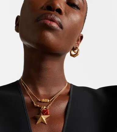 Marie Lichtenberg Baba Large 18kt gold single earring with diamonds and emerald | Thumbnail 3 Marie Lichtenberg Baba Large 18kt gold single earring with diamonds and emerald | Thumbnail 3