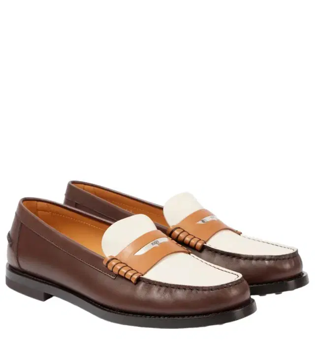 Tod's Colorblocked leather penny loafers