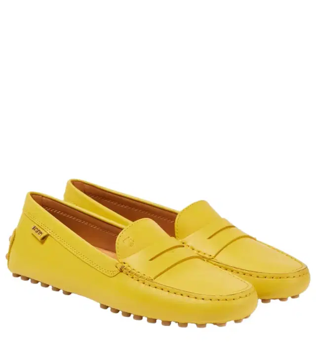 Tod's Gommino metallic leather driving shoes