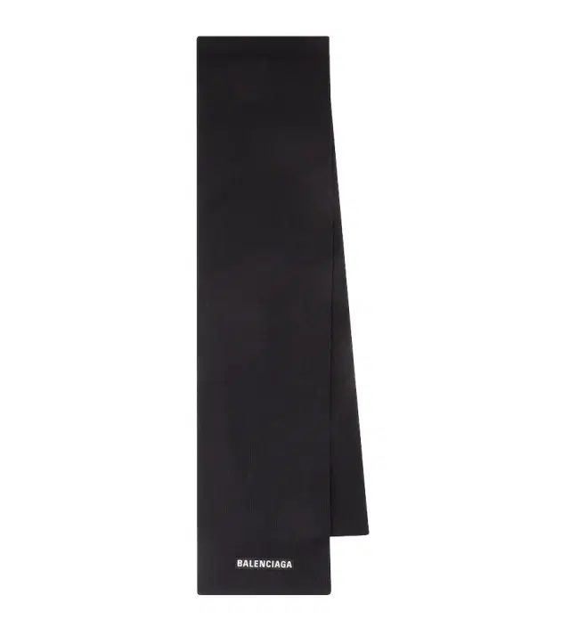 Balenciaga Logo wool-blend scarf