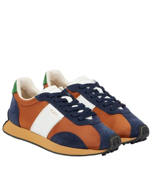 Tod's T-Vintage leather and suede-trimmed sneakers