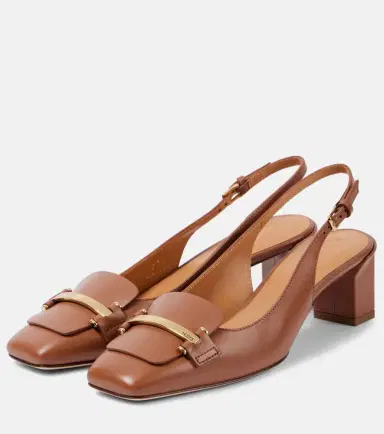 Tod's 50 leather slingback pumps | Thumbnail 3