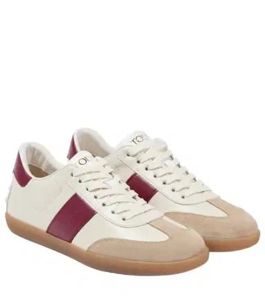 Tod's Tabs suede-trimmed leather sneakers | Thumbnail 1 Tod's Tabs suede-trimmed leather sneakers | Thumbnail 1