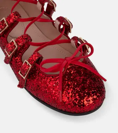 Simone Rocha Ghillie glitter ballet flats | Thumbnail 3