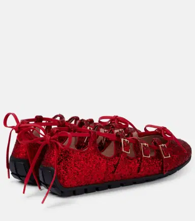 Simone Rocha Ghillie glitter ballet flats | Thumbnail 5