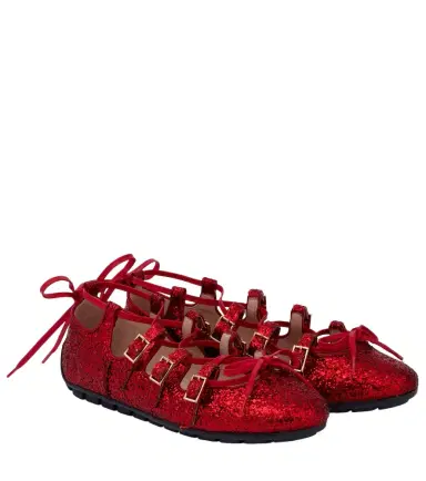 Simone Rocha Ghillie glitter ballet flats | Thumbnail 1