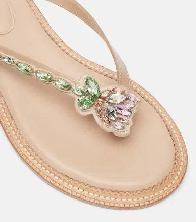 Simone Rocha Embellished leather thong sandals | Thumbnail 2 Simone Rocha Embellished leather thong sandals | Thumbnail 2