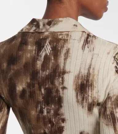 The Attico Printed cashmere and silk polo sweater | Thumbnail 2