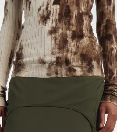 The Attico Printed cashmere and silk polo sweater | Thumbnail 5