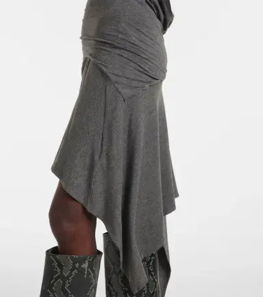 The Attico Asymmetric jersey minidress | Thumbnail 3
