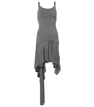 The Attico Asymmetric jersey minidress | Thumbnail 1
